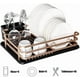 thumbnail image 1 of Escurridor de Platos de Aluminio con Soporte para Cubiertos, Bandeja Escurridora Extraíble en Oro Claro, 1 of 5