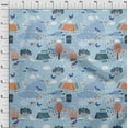 thumbnail image 4 of oneOone Velvet Light Blue Fabric Kids Diy Clothing Quilting Fabric Print Fabric By Yard 58 Inch Wide, 4 of 4