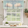 thumbnail image 2 of Vintage Clouds Curtain Valances for Windows, Kitchen Valance Window Treatments Panel 2 Pack, Retro Modern Nature Sky Landscape Rod Pocket Short Curtains for Bathroom Bedroom 60 x 18 Inch, 2 of 8
