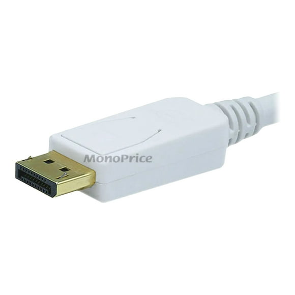 Monoprice - Adapter cable - DisplayPort (M) to DVI-D (M) - 3 ft - white