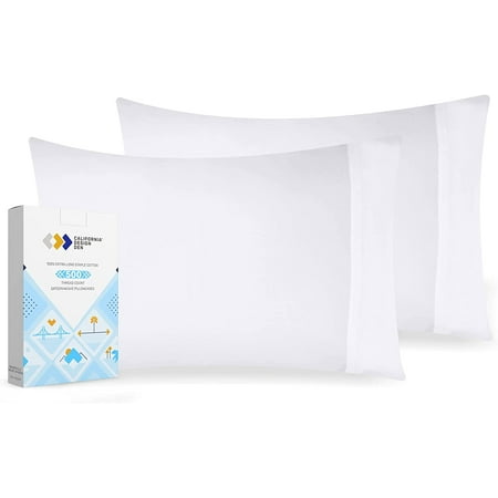 Soft & Silky 500 Thread Count 100% Cotton is Cool & Smooth  White Pillowcases Queen Size Fits Standard & Queen Pillows (Pure White) Enjoy a comfortable night’s sleep with the 100% cotton pure white standard pillowcase that will keep you cool in summers. Look at the product details of 500 TC solid pillowcase: 2-piece luxe solid pillowcase that measures 21  x 32  to fit standard and queen-size pillows. The pillowcase could also be matched with Queen  Twin  and Twin XL sheet sets  duvet covers  and bedspreads for a stunning experience. The 500 thread count solid pillowcases are durable and breathable for a comfortable sleeping experience The premium linen collection is made from 100% long staple cotton fiber yarns with a sateen weave for a silky touch  and cooling in summer. The 500 TC white solid pillow shams are easy to care for  machine washable  and when promptly removed from washer and dryer they are almost wrinkle less. Our pillowcase pair match perfectly with 500 thread count sheet sets  so you can order them separately for additional pillows on your bed. Indulge in the super soft white standard pillowcase for upgradation to modern and elegant living. Know more about the 100% cotton pillowcases here: Tested for no pilling  shrinkage  and thread count authenticity so that the luxe pillow cases feel softer every time you use them Certified MADE IN GREEN & STANDARD 100 by OEKO TEX. Extensive checks are conducted to ensure that pillowcases are defect-free The fabric for 500 TC white pillowcases is made in a certified facility for sustainable value Luxury and easy-care await you with the 500 TC solid pillowcase that easily complements any home decor. Our white standard pillow cases make great gifts too  for your loved ones on occasions such as Valentines Day and Christmas