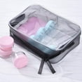 thumbnail image 4 of 5 Pack Clear Portable Cosmetic Makeup Bag PVC Zippered Toiletry Carry Pouch for Vacation, Bathroom and Organizing (Small, Transparent), 4 of 10