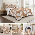 thumbnail image 6 of Quilts Twin Size, Brown Leaves Soft Comforter Bedding Set for Bed, Farmhouse Botanical Branch Vintage Boho Modern Lightweight Quilted Bedspread with Pillow Cover(2 Pieces) for All Season, 68x86 Inch, 6 of 9