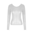 thumbnail image 4 of tarylea Going out Tops for Women Backless Open Back Long Sleeve Crop Tops Solid Color Slim Fitted Tops Tee Casual Summer Cute Tops, 4 of 6