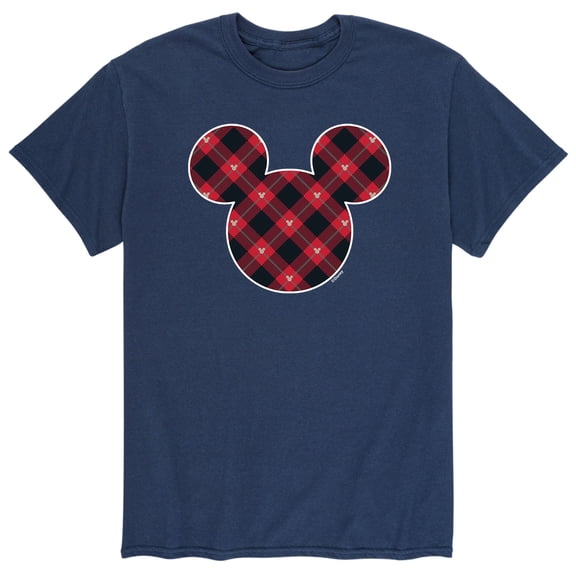 Mickey & Friends - Mickey Silhouette Plaid Fill - Men's Short Sleeve Graphic T-Shirt