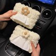 thumbnail image 5 of Caja de pañuelos para el automóvil Caja de pañuelos de tela tipo puff Reposabrazos para el respaldo del asiento del automóvil Bolsa de pañuelos tipo caja de papel Accesorios de decoración interior del, 5 of 5
