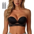 thumbnail image 2 of Afdoent Bras for Women Back Bras U Shaped Design with Large Back Area Soft Underwire Support Everyday Bra, 2 of 4