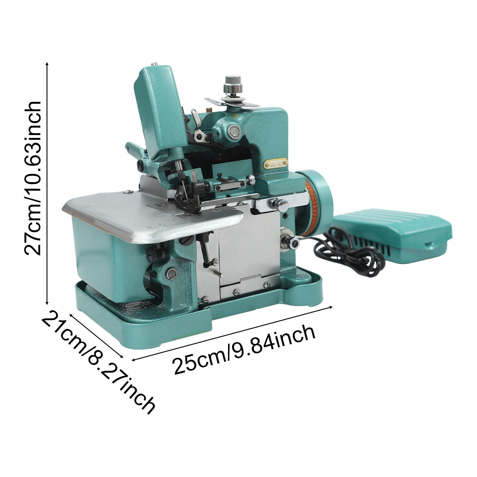 Sewing Machine, Metal Frame Overlock Machine, 150W Heavy Duty Serger for Sewing & Fabric Edging, Prevent Fraying & Create Neat Finishes, Home Use