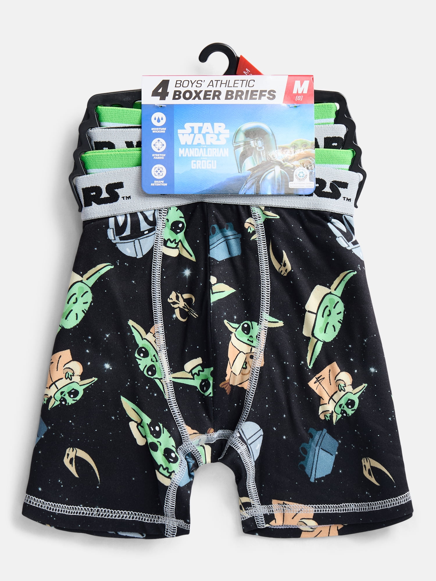 Star Wars Boys Boxer Brief Underwear, 4-Pack