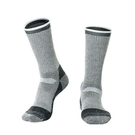 

harmtty 1 Pair Unisex Winter Thermal Thickened Sports Snowboarding Skiing Long Socks White M