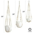 thumbnail image 5 of Isuesee 3 Pack Macrame Plant Hangers Hanging Planter Indoor Flower Pots Holder Baskets, 35"/29"/23", 5 of 6