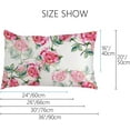 thumbnail image 2 of Pillowcases Watercolor Small Pink Roses Pillow Cases Set of 2 Pillow Cover Cushion Case Rectangle Pillowcase with Hidden Zipper 20x30 Inch Home Decor, 2 of 6