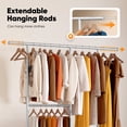 thumbnail image 6 of HOKEEPER 460lbs Clothing Garment Rack Rolling Clothes Rack with Wheels for Hanging Clothes Commercial Grade Adjustable Silver, 6 of 9