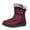Wine, variant on Snow Boots for Women,Women's Winter Boots Flat Hook Loop Closure Comfortable Mid Calf Warm Thermal Boots for Cold Weather,Winter Boots for Women,,7