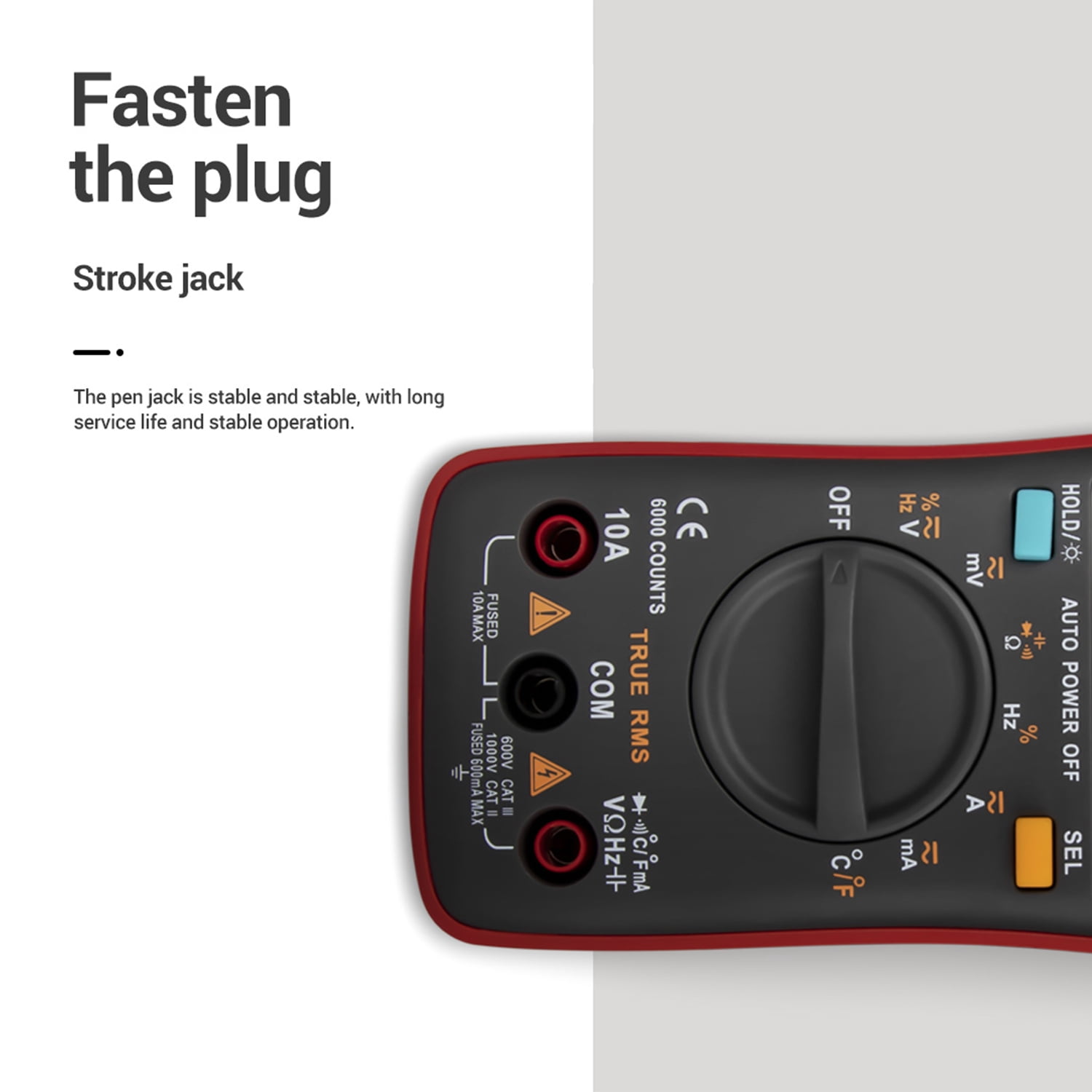 Multi Tester Tester AN8002 6000 Counts True RMS Multifunctional Digital Multimeter Voltmeter Ammeter Handheld Mini Universal Meter High Accuracy Measure Temperature AC/DC Voltage AC/DC