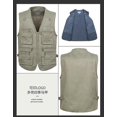 thumbnail image 2 of Chaleco lavado con múltiples bolsillos para hombre, talla grande, para fotografía, pesca, para mediana edad y ancianos, 2 of 2