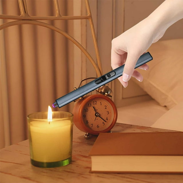 BAOPAI Briquet Plasma Coupe-Vent Sans Flamme Rechargeable avec Affichage LED Type C pour Camping Extérieur Intérieur Randonnée Barbecue