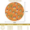 thumbnail image 3 of Sunflower and Figure Orange Pattern Round Tablecloth 70"x70", Wrinkle Resistant Wipeable Table Cover for Kitchen Dining Room Picnic Patio and Party, 3 of 6