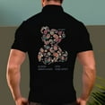 thumbnail image 5 of Men's Double-Sided Cute Bear Graphic 100% Cotton Polo T-Shirt, 5 of 27