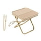 thumbnail image 4 of Taburete plegable para acampar con estructura en forma de X, silla de pesca para mochileros, barbacoas y playa. Caqui, 4 of 8