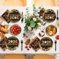 thumbnail image 2 of 80PCS New Years Dinnerware Set Serve 20 Guests, 2026 Happy New Years Eve Plates, Gold and Black New Years Plates Napkins and Forks, 2026 New Years Eve Party Supplies, 2 of 7