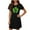 Black2, variant on biudgviw Saint Patrick's Day Women's Nightgowns Print Short Sleeve Sleepwear Casual Loose Crewneck Pajama Dress S-XXL