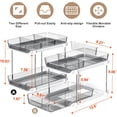 thumbnail image 2 of Organizador Debajo del Fregadero de 2 Niveles Multiusos para Baño Y Cocina, Organizador de Baño Extraíble con Divisores Ajustables, Apilable para Alacena O Botiquín (Gris, Paquete de 2), 2 of 4
