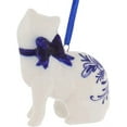 thumbnail image 6 of Kurt Adler Blue and White Kitty Cats Holiday Ornaments Set of 2 Porcelain, 6 of 7