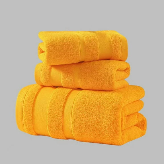 Nvzi 2 Pcs Soft Washcloths,orange 74x34cm - Cotton Bathroom Face Towels, Absorbent Wash Cloths for Face and Body .