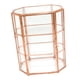thumbnail image 1 of Joyero de cristal vintage de 17 x 10 x 21 cm, ideal como terrario o como joyero. oro rosa, 1 of 9
