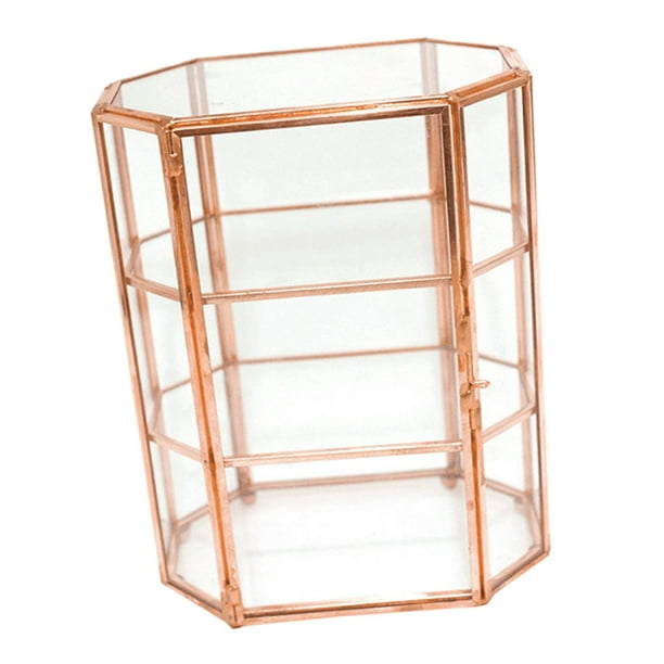 Caja de joyería de vidrio transparente Yinane organizador de exhibición de joyas