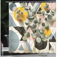 thumbnail image 3 of Ambesonne Eucalyptus Leaves Shower Curtain, Retro Branches, 69"Wx70"L, Orange Blue Grey Peach, 3 of 4