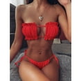 thumbnail image 3 of Tbopshirt Bikinis for Women,Womens Bathing Suits,Women Ruched Hollow Bikini Push-up Padded Swimwear Swimsuit Beachwear Set,Womens Swimsuits, 3 of 7