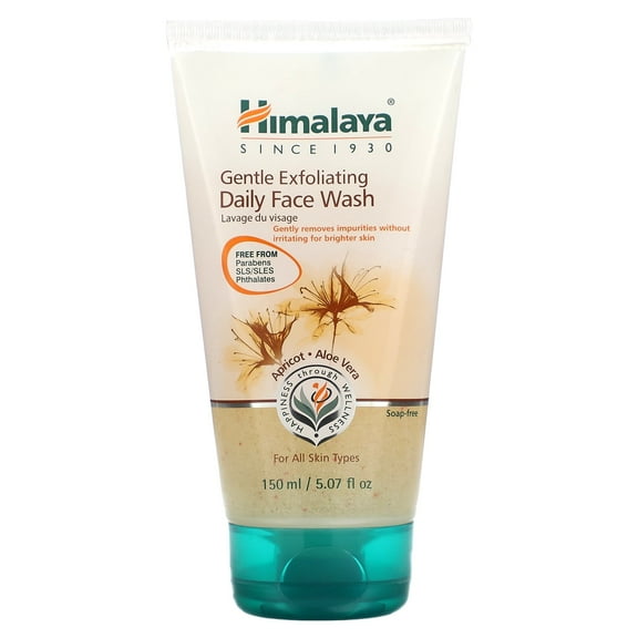 Himalaya Gentle Exfoliating Daily Face Wash for Deep Clean Pores & Soft, Moisturized, Renewed Skin, 5.07 oz