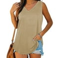 thumbnail image 6 of Womens Summer Basic Tank Tops Casual V-Neck Loose Sleeveless Flowy Tank Going Out Fashion Clothes 2024 S-XXL, 6 of 8