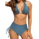 thumbnail image 1 of Mujer Trazo de Bikini de Bikini de Trago de Cabestro de Traje de baño de Dos Piezas Azul aireado CH Azul aireado CH Xishao ropa, 1 of 2