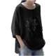 thumbnail image 1 of Camiseta holgada de manga 3/4 con cuello redondo y estampado a la moda para mujer Fridja fjkfkj3146, 1 of 3