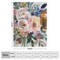 FANNA Flowers Flannel Throw Blanket for All Seasons, Soft Plush
