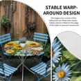 thumbnail image 2 of Spring Wildflower Round Tablecloth for 55-60 Inch Tables, Fitted Table Cover with Elastic Edge, Floral Leaves Country Pastoral Waterproof Outdoor Table Cloth Protector for Patio Garden Dinner Picnic, 2 of 9