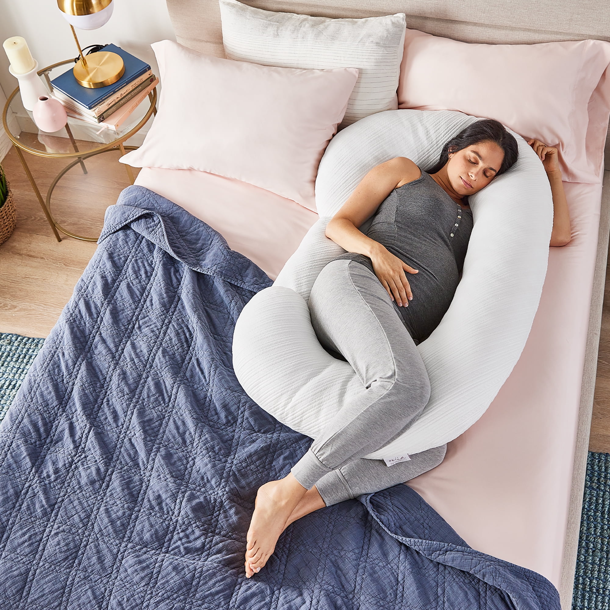 FastDirect Full Body Pregnancy Pillow Soft U-Shaped Maternity Pillow Cushion Standard Pillows 