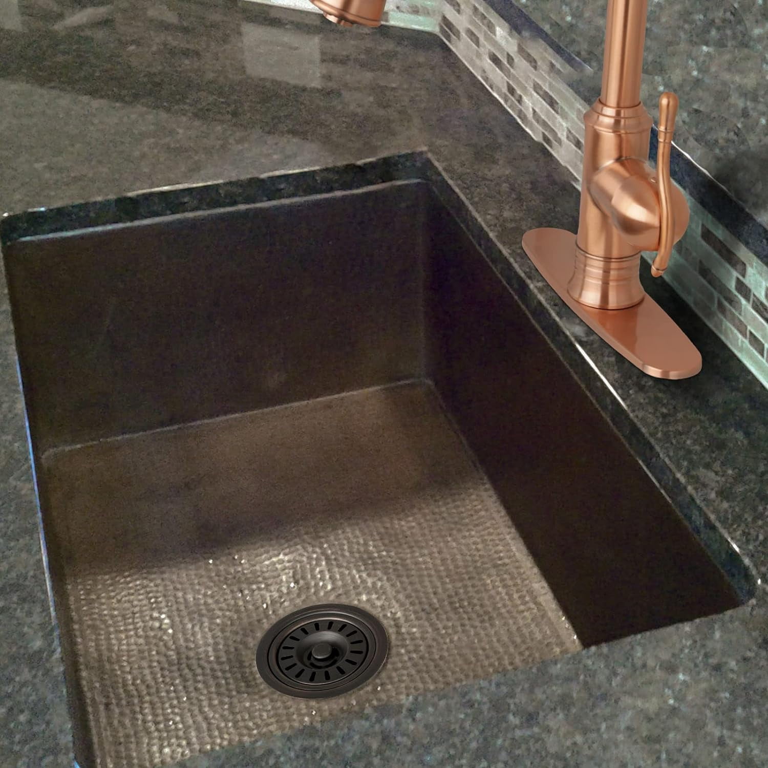Kitchen Sink Oil Rubbed Bronze Finish Garbage Disposal Flange Stopper, One Size Disposal Rim, Fit 3-1/2 Inch Standard Sink Drain Hole 2.85" Height