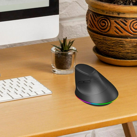 Ratón Vertical Ergonómico Hugo Retroiluminado RGB Negro