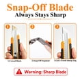 Agesis 6 pack Box Cutter, Retractable Utility Knife with Rubber Grip ...