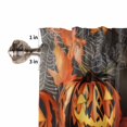 thumbnail image 7 of Halloween Valances for Windows Orange Pumpkin Maple Leaf Window Curtain Rod Pocket Plaid Wood Grain Holiday Window Treatment Decor Valances for Kitchen Living Room Bedroom 54x18in, 7 of 7
