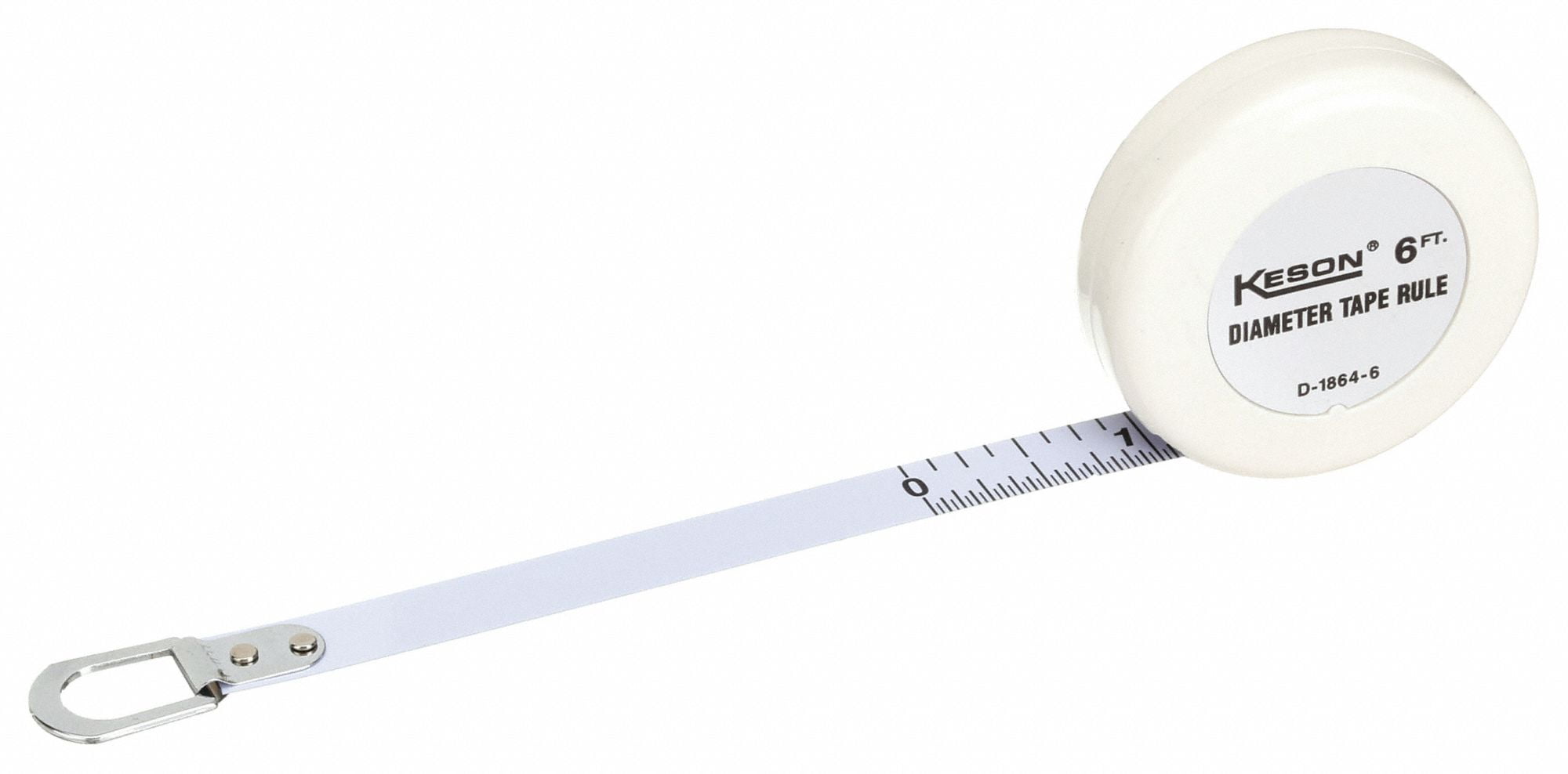 Keson 6 ft. Steel SAE Diameter Tape Measure, White D18646