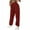 Wine, variant on Black*Friday ChaoHeng Women Pants on under $5 Women's Relaxed Fit Elastic Waist Pocket Casual Long Pants