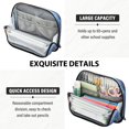 thumbnail image 5 of Standing Pencil Case with Base Large Capacity Stationery Pouch Pen Bag with Zipper for Women Men Baseball with Water and Fire, 5 of 7