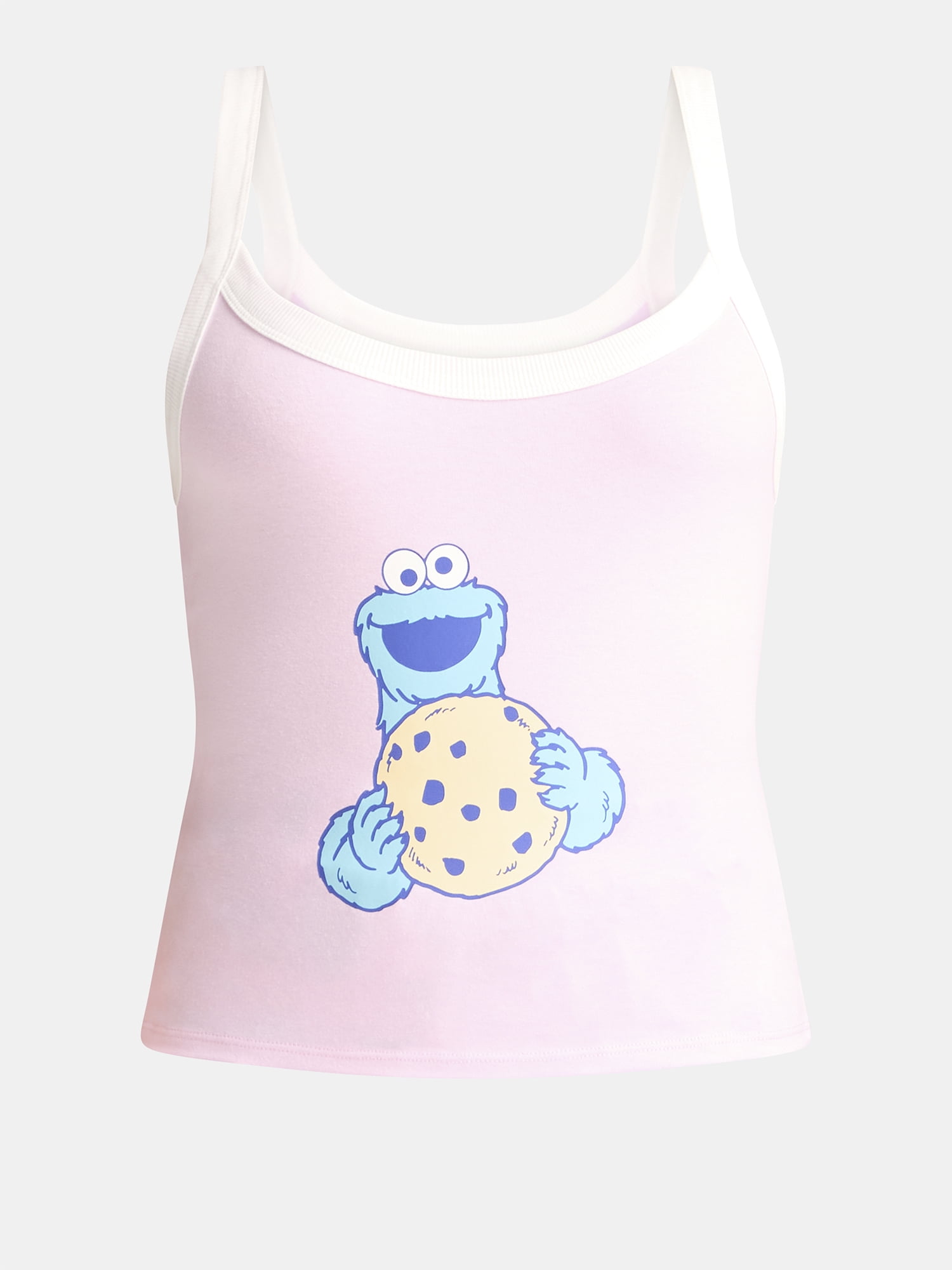 Sesame Street Women's Cookie Monster Graphic Tank Top, 2-Pack, Sizes XXS-XXL