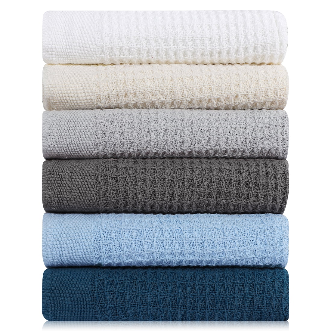 Unique Bargains Cotton Waffle Weave Bed Throw Blanket Gray 90" x 90"