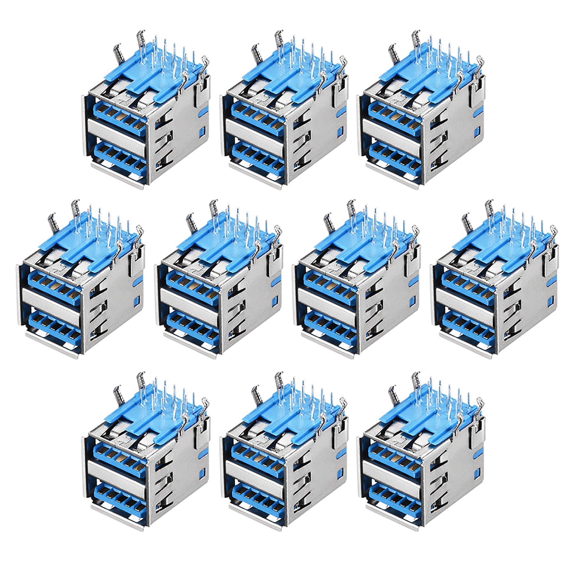 10pcs A Type Right Angle 90D USB 4pin Female Jack Socket PCB Mount Connector 